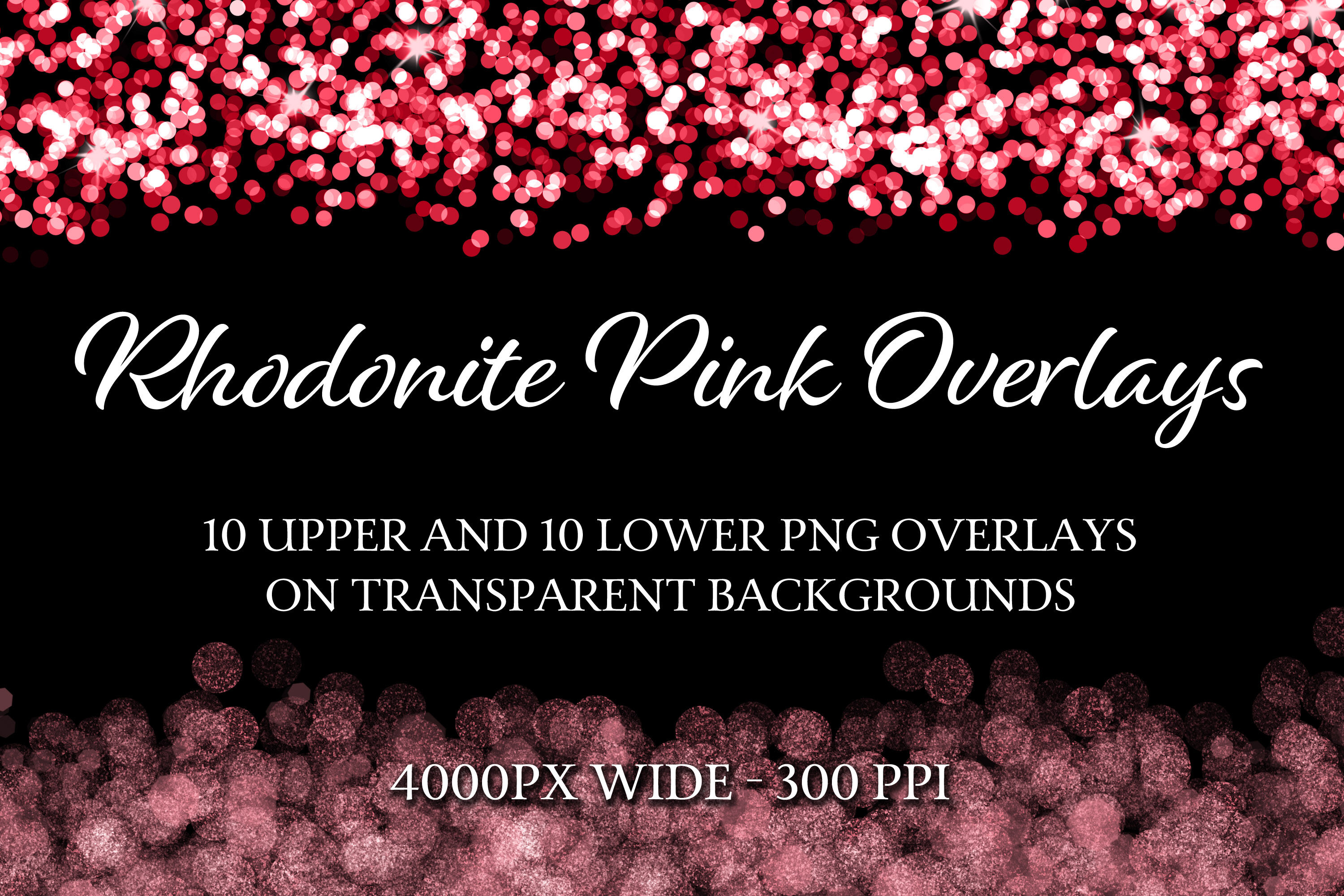 Rhodonite Pink - 10 Upper & 10 Lower Decorative Overlays