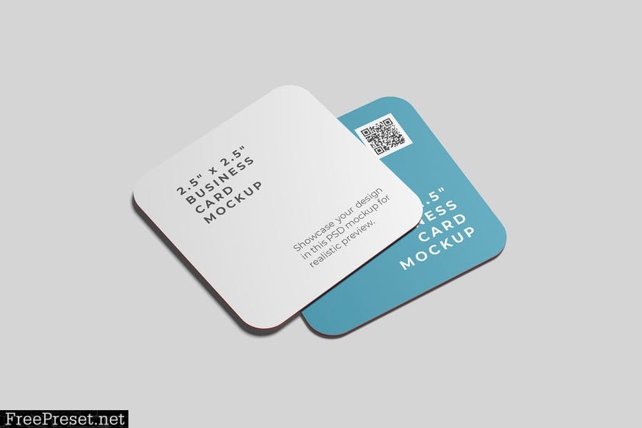 Download Rounded Square Business Card Mockups Jwaw6zc