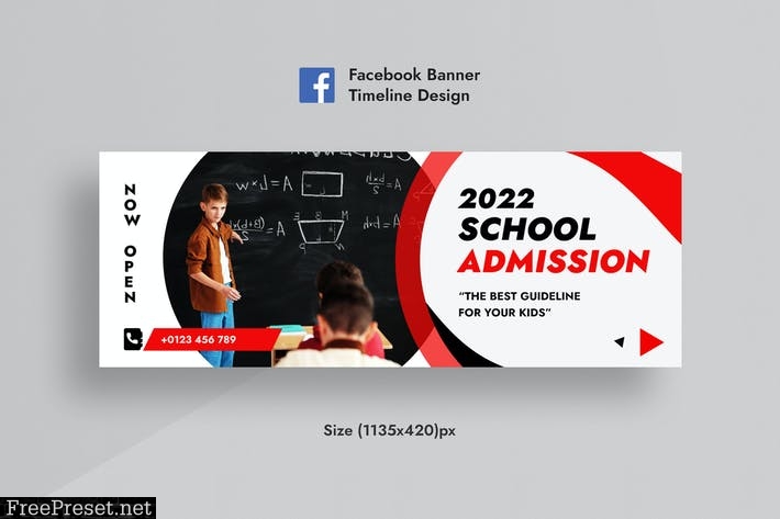 Schoole Admission Facebook Timeline Cover & Web AD ZUEA3FA