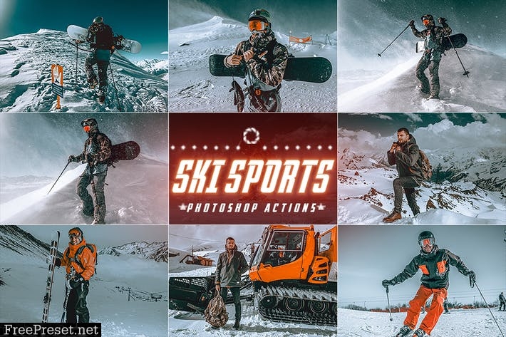 ski Sports Winter Photoshop Actions