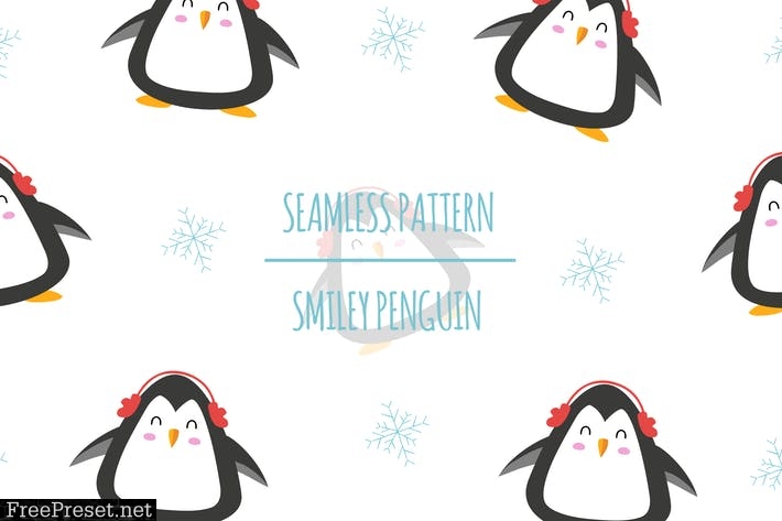 Smiley Penguin – Seamless Pattern 99HBB8D