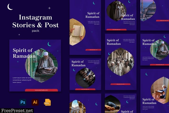 Spirit of Ramadhan Instagram Stories & Post Pack NWAFPAY