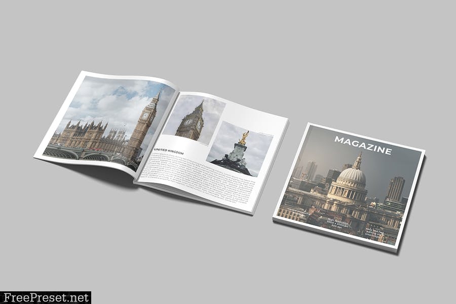 Square Magazine Mockup V.2 2LUHGV3