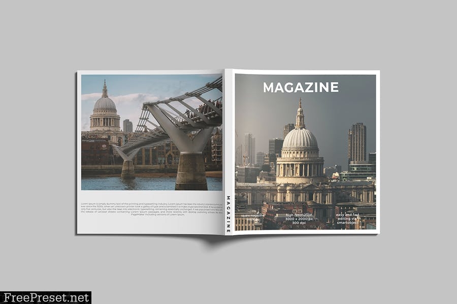 Square Magazine Mockup V.2 2LUHGV3