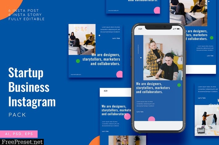 Startup Business Instagram Stories & Post Pack DDM6MGK