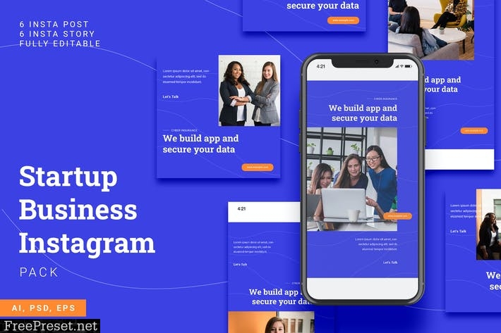 Startup Business Instagram Stories & Post Pack QQGHMXN