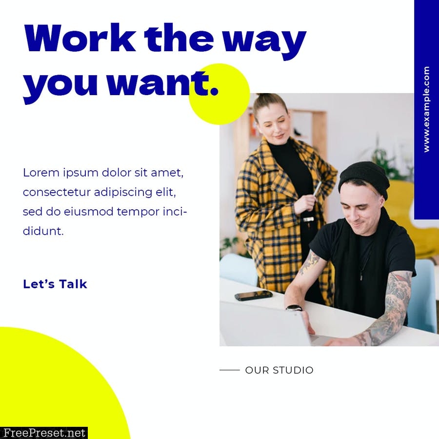 Startup Business Instagram Stories & Post Pack WRKY6EN