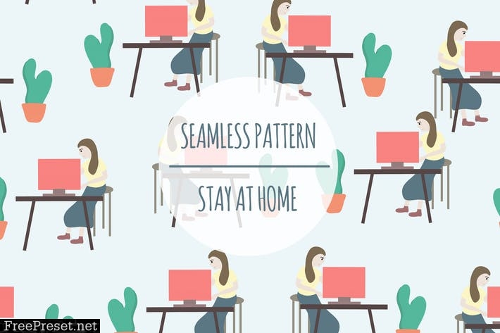 Stay At Home – Seamless Pattern YKSE7J5