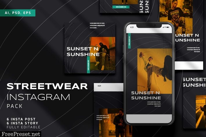 Streetwear Instagram Stories & Post Pack MVUXLTM