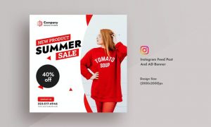 Summer Sale & Promotional Instagram AD Bannner 5BE3JUQ