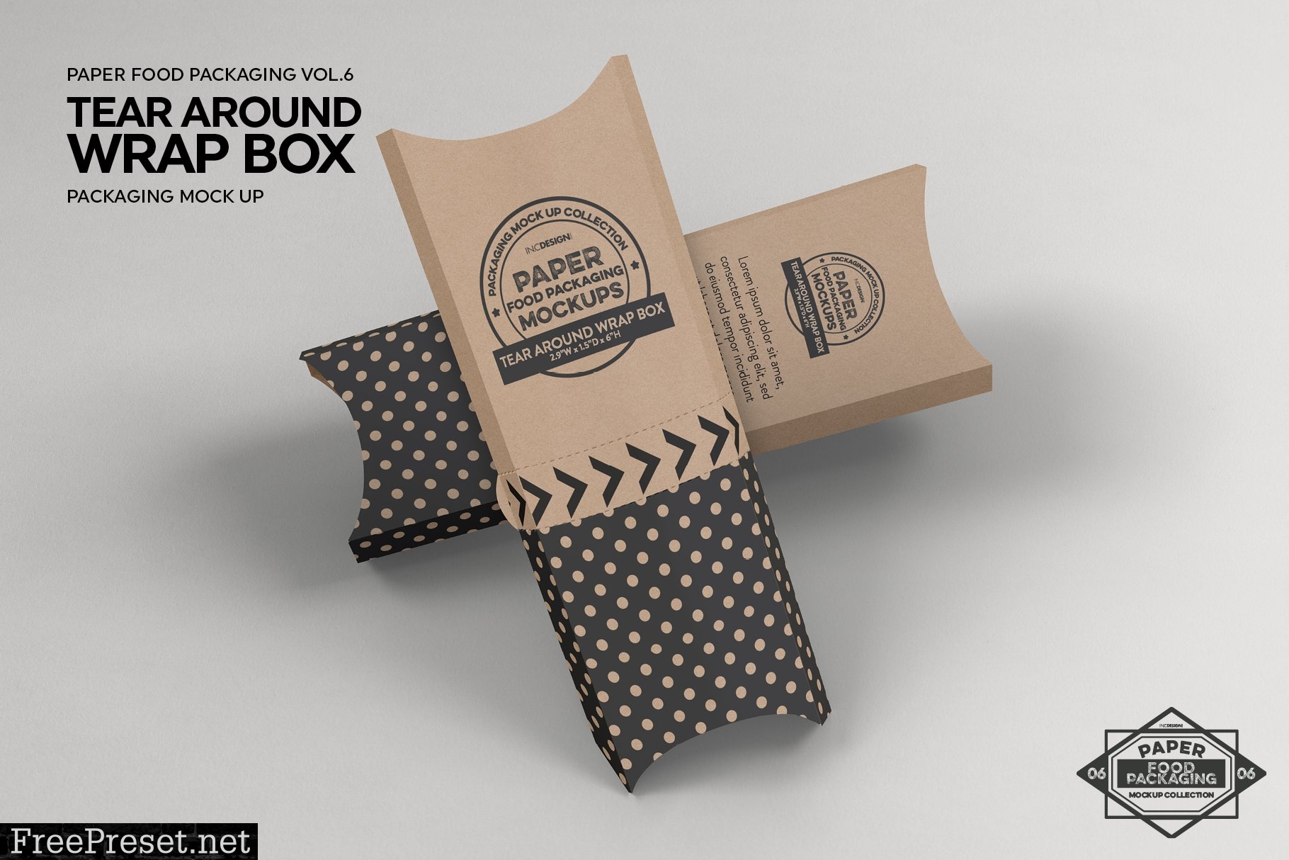 Tear Around Wrap Packaging Mockup 2306726