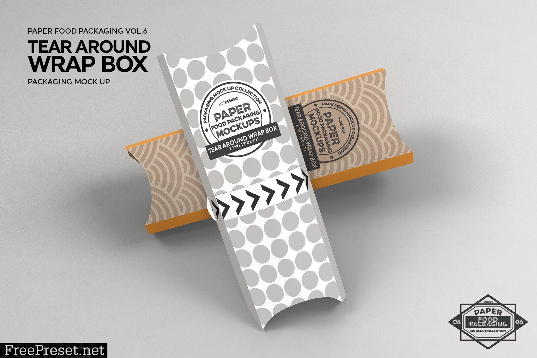 Tear Around Wrap Packaging Mockup 2306726