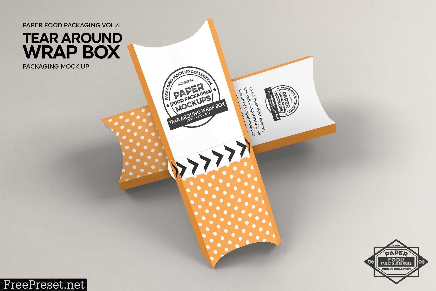 Tear Around Wrap Packaging Mockup 2306726