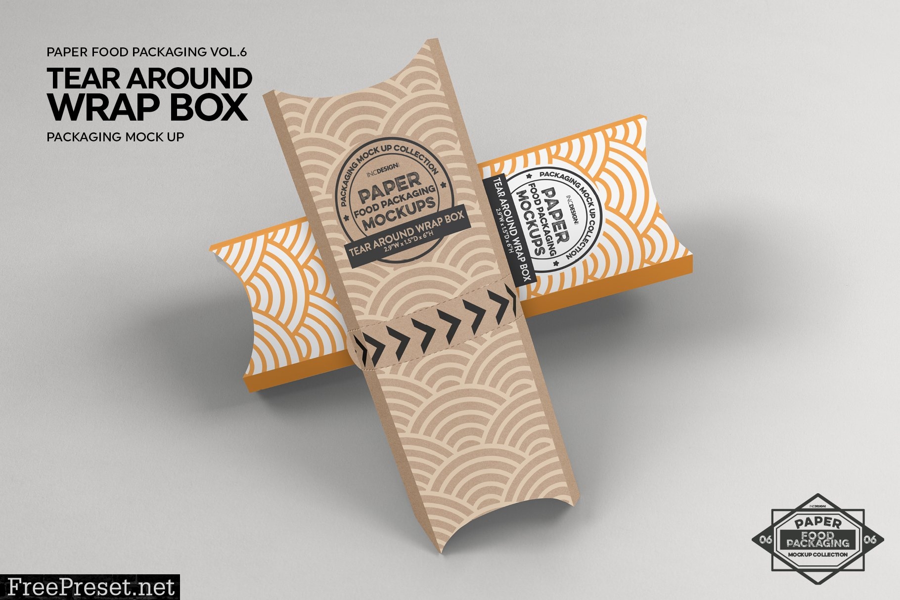 Tear Around Wrap Packaging Mockup 2306726