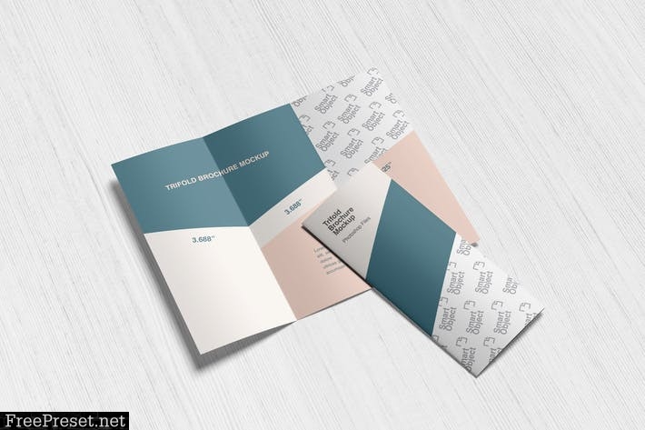 Trifold Brochure Mockups Q222BZ2