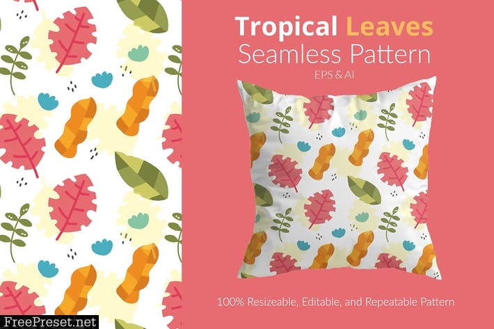 Tropical Leaves Pattern CXMUJYH