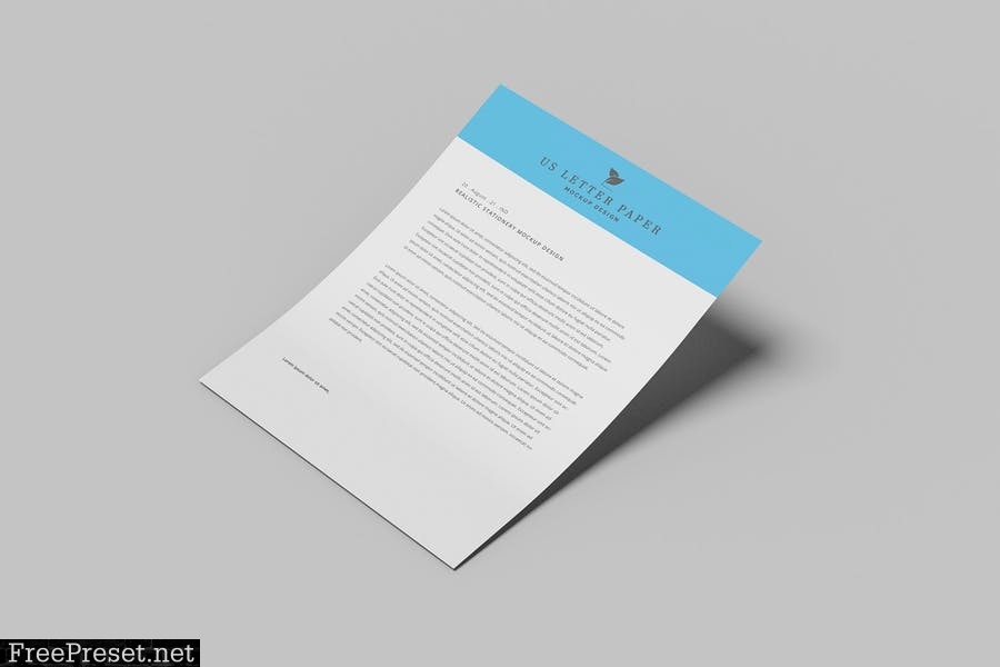 US Letter Stationery Paper Mockups 6DMA73G