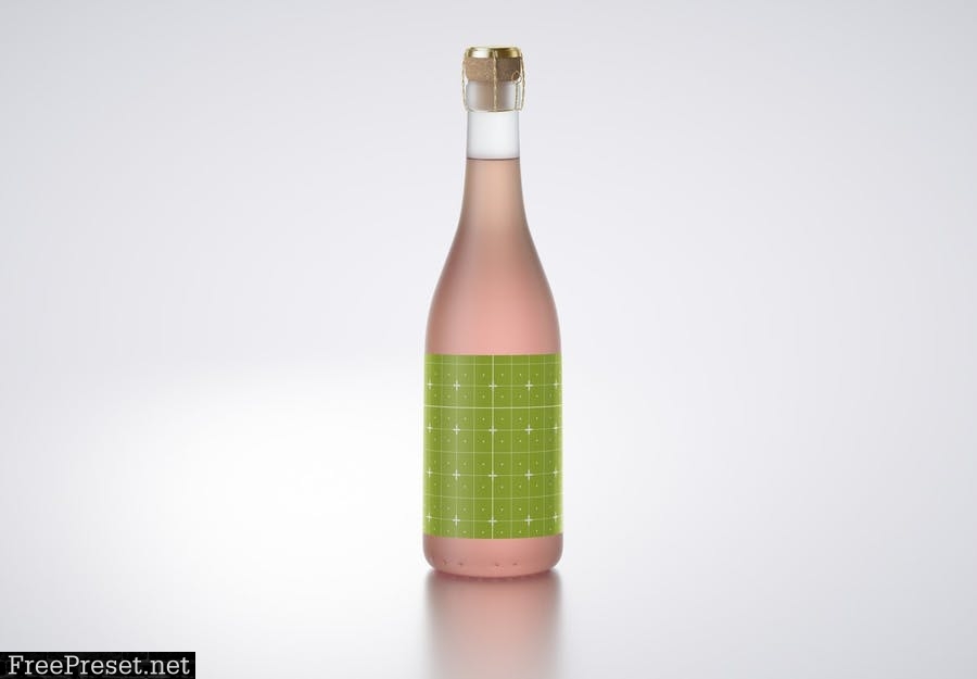 Wine Bottle Colored Mockup MQEJP6Q