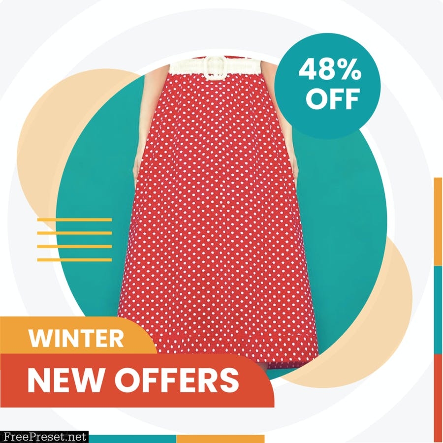 Winter Flash Sale Social Media Post F3V7NXQ