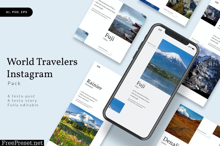 World Travelers Instagram Stories & Post Pack 39Y2V53
