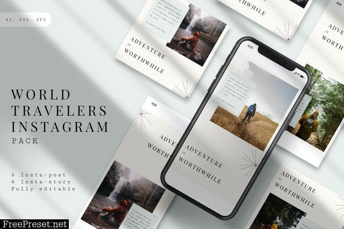 World Travelers Instagram Stories & Post Pack DMEJGZF
