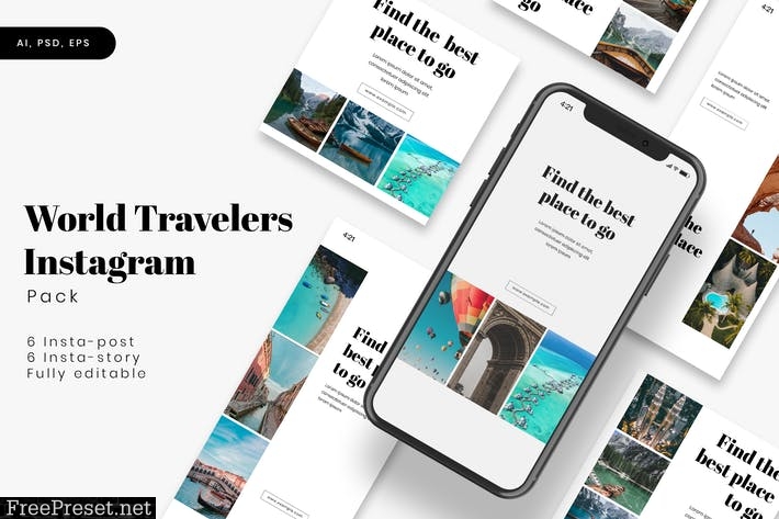 World Travelers Instagram Stories & Post Pack JQZNKAE