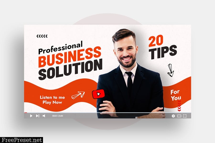 YouTube Video Thumbnail For Business Solution Tips CKAG9CG