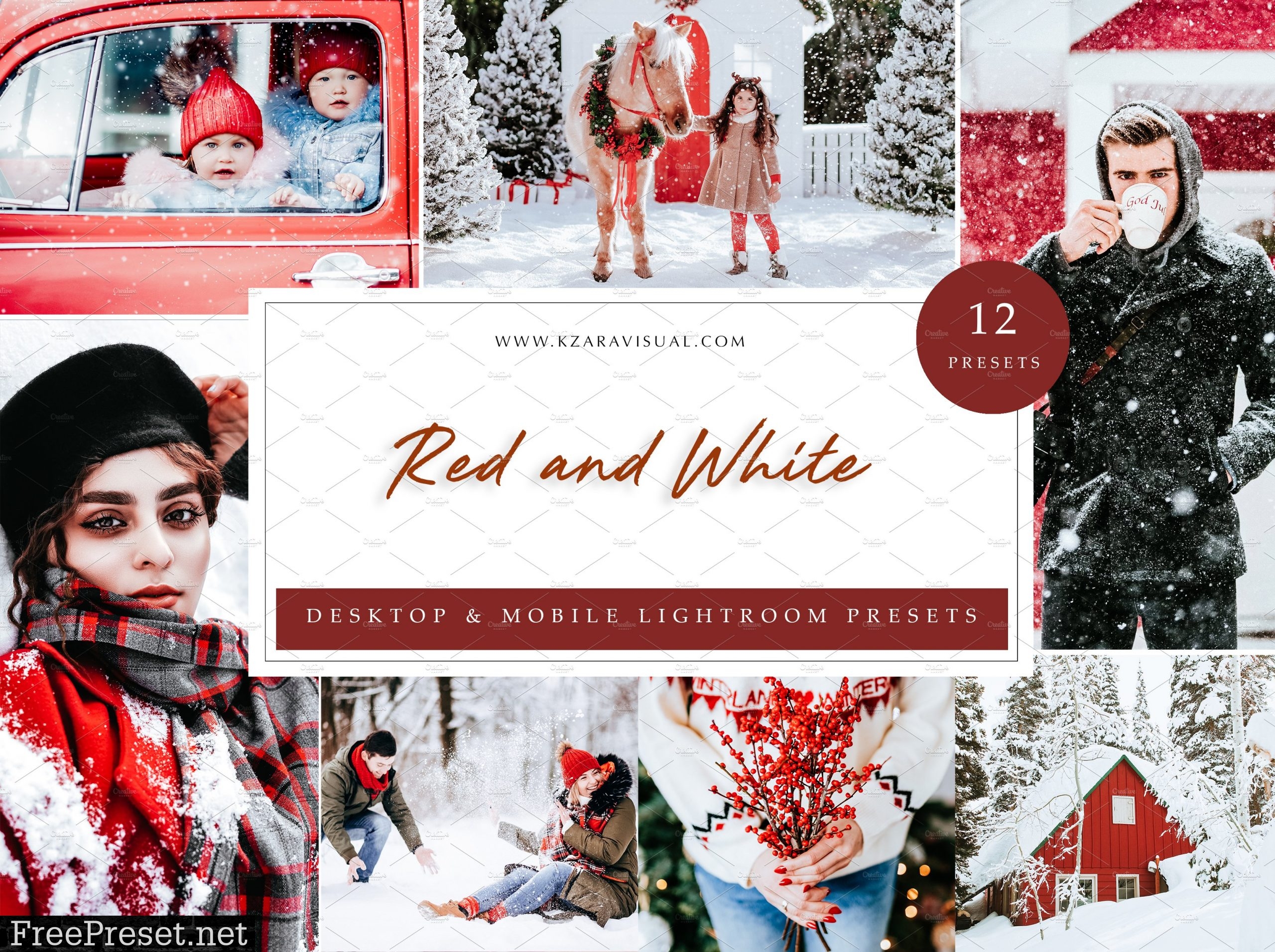 12 x Lightroom Presets Red and White 5962768