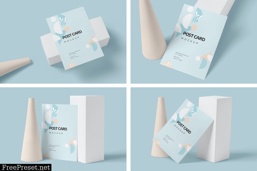 5x7 Vertical Post Card Mockups CLXHZR5