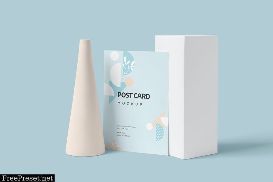 5x7 Vertical Post Card Mockups CLXHZR5