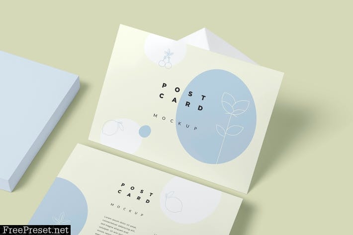 7x5 Post Card Mockups 22KA6LT