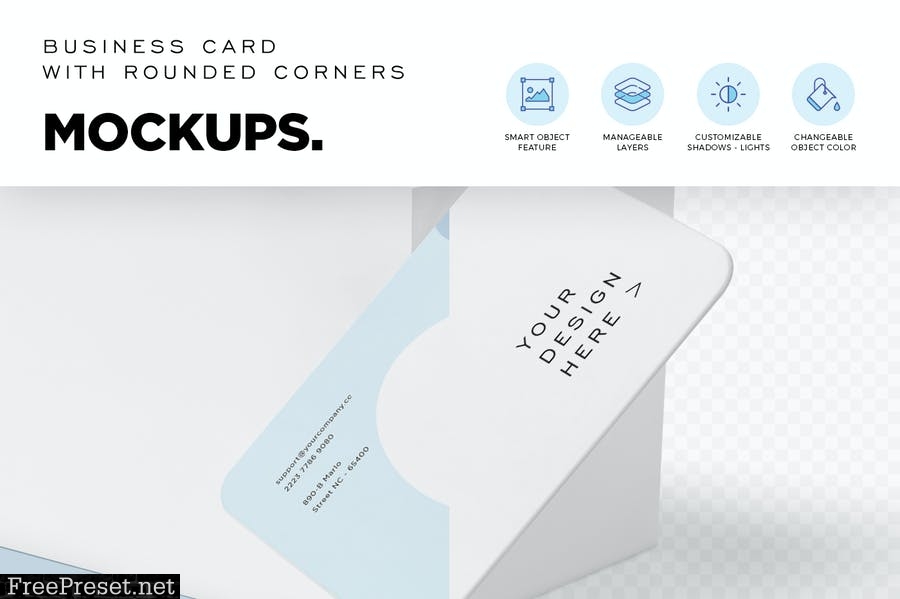 A8 Horizontal Business Card Mockups BYQK7RX