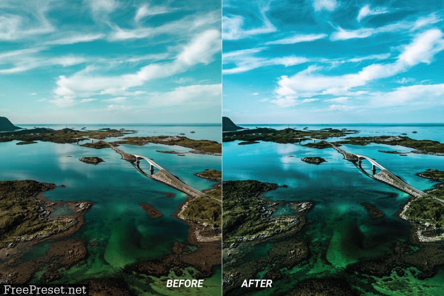 Aerial Mobile and Desktop Lightroom Presets