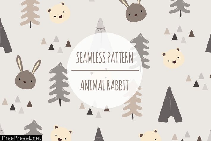 Animal Rabbit – Seamless Pattern VAFBQLF