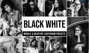 Black White Mobile and Desktop Lightroom Presets
