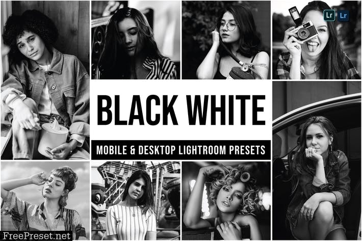 Black White Mobile and Desktop Lightroom Presets