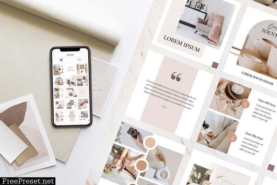 Brown Tones Instagram Templates CCYMBUL