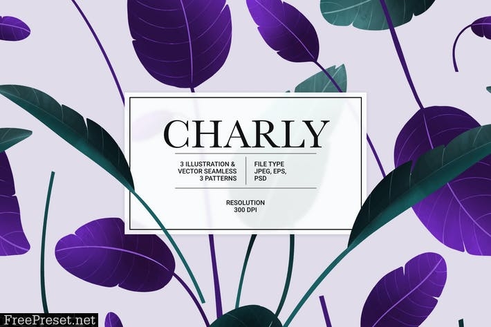 Charly – vector Illustration & Seamless Pattern WBLVYK7