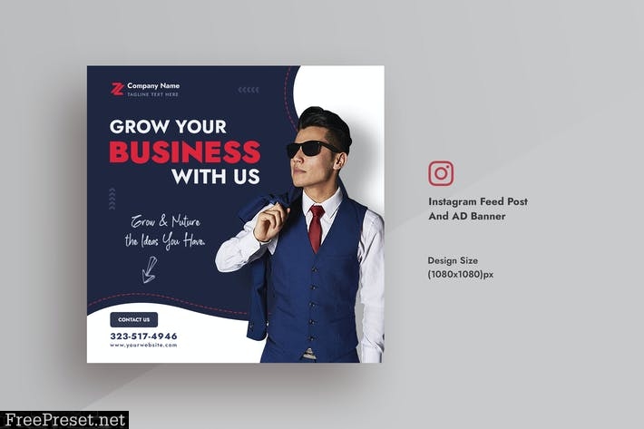 Corporate & Business Instagram Feed AD Post Banner 5DX8C7R