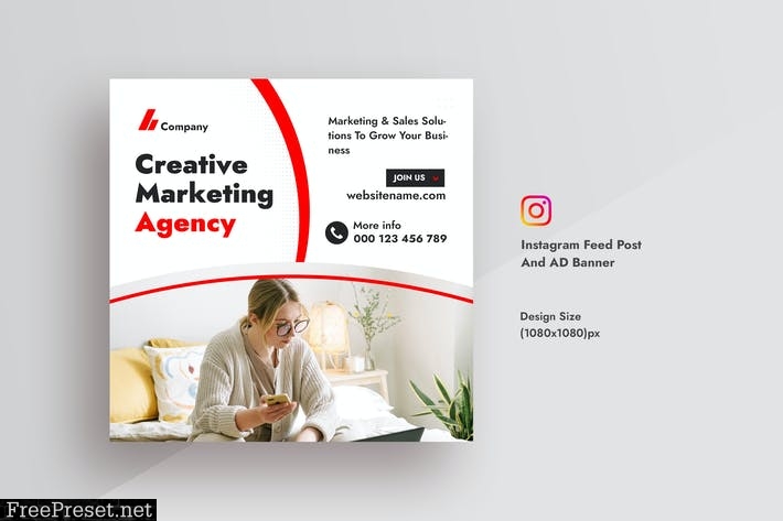 Corporate & Business Instagram Feed Post AD Banner QZWZS4Z