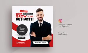 Corporate & Business Instagram Post & AD Banner 5LWXXBE