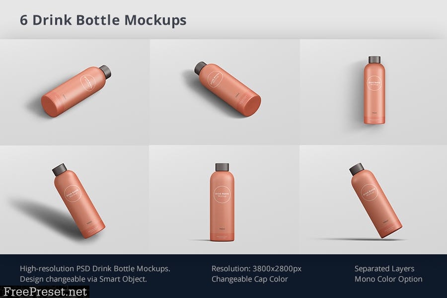 Drink Bottle Mockup 69FPZ75