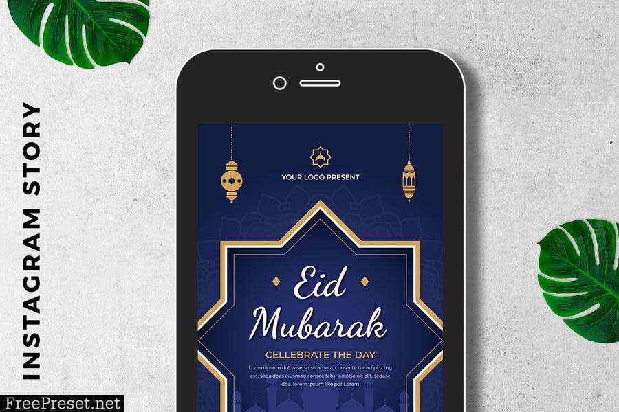 EID Mubarak Digital Greeting Card 4LD2PCF