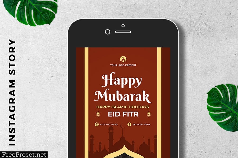 EID Mubarak Digital Greeting Card B3K8AR9