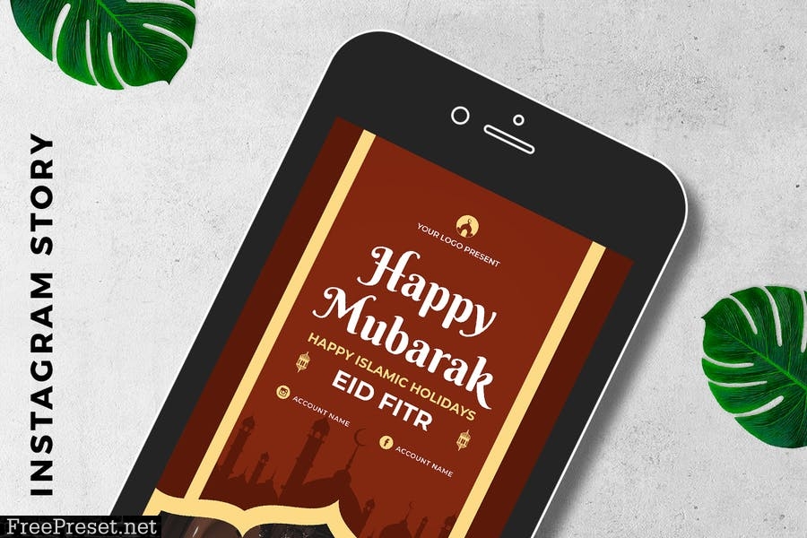 EID Mubarak Digital Greeting Card B3K8AR9