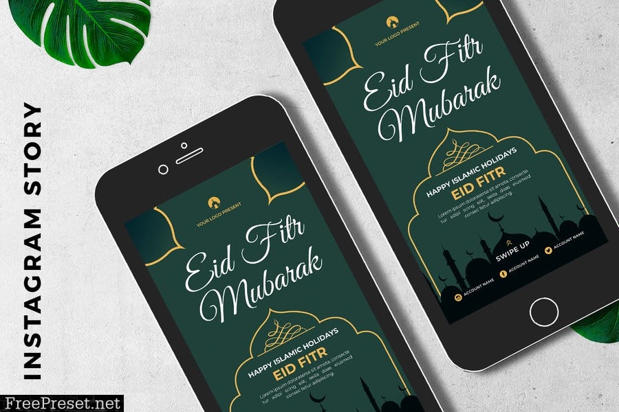 EID Mubarak Digital Greeting Card E6G7J4C