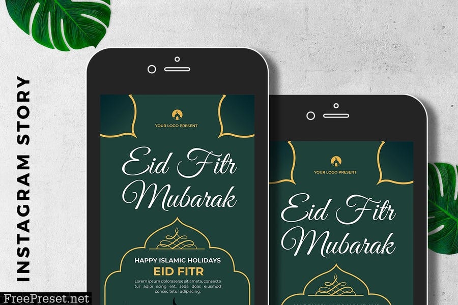 EID Mubarak Digital Greeting Card E6G7J4C