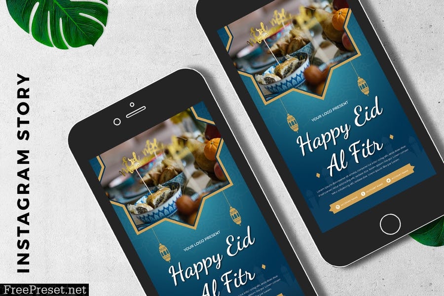 EID Mubarak Digital Greeting Card R7KVE4X