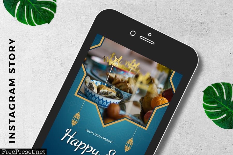 EID Mubarak Digital Greeting Card R7KVE4X