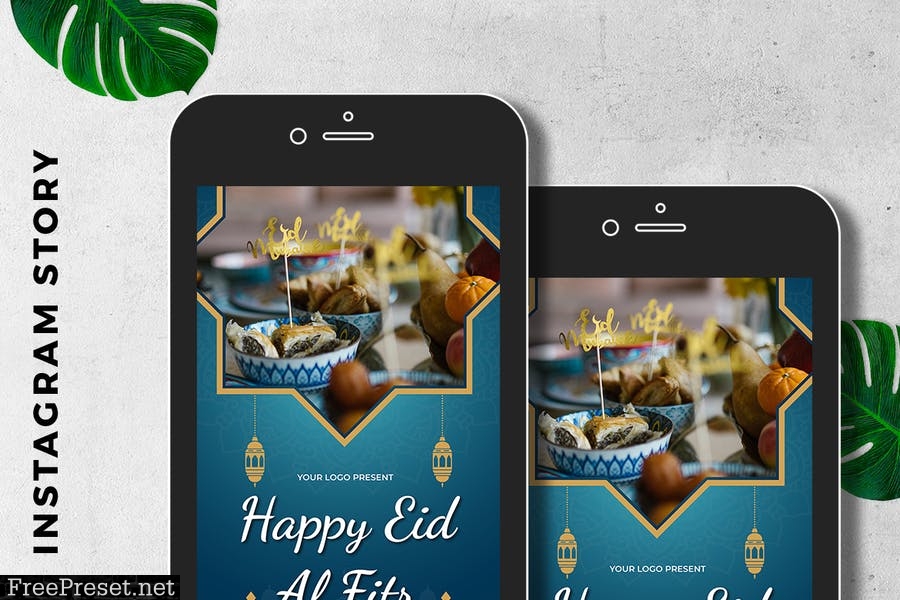 EID Mubarak Digital Greeting Card R7KVE4X